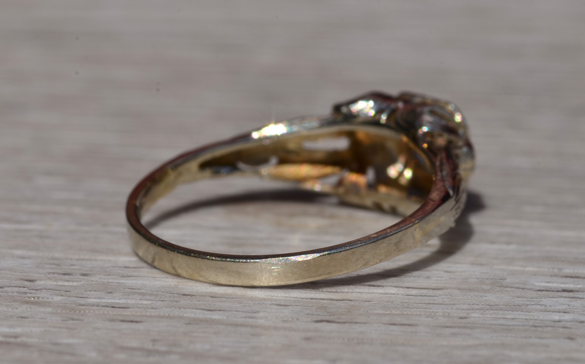 The Diffendall: Ladies Antique 14K Engagement Ring set with 0.33 CTW Diamond - Image 5