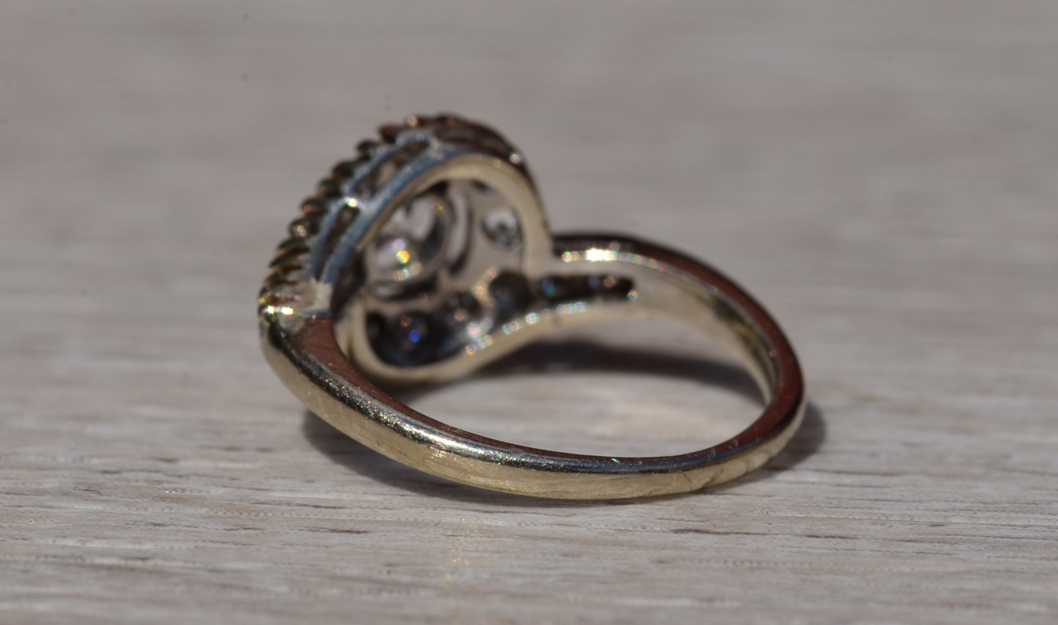 Ladies 14K White Gold Semi Mount set with Diamonds - Image 4