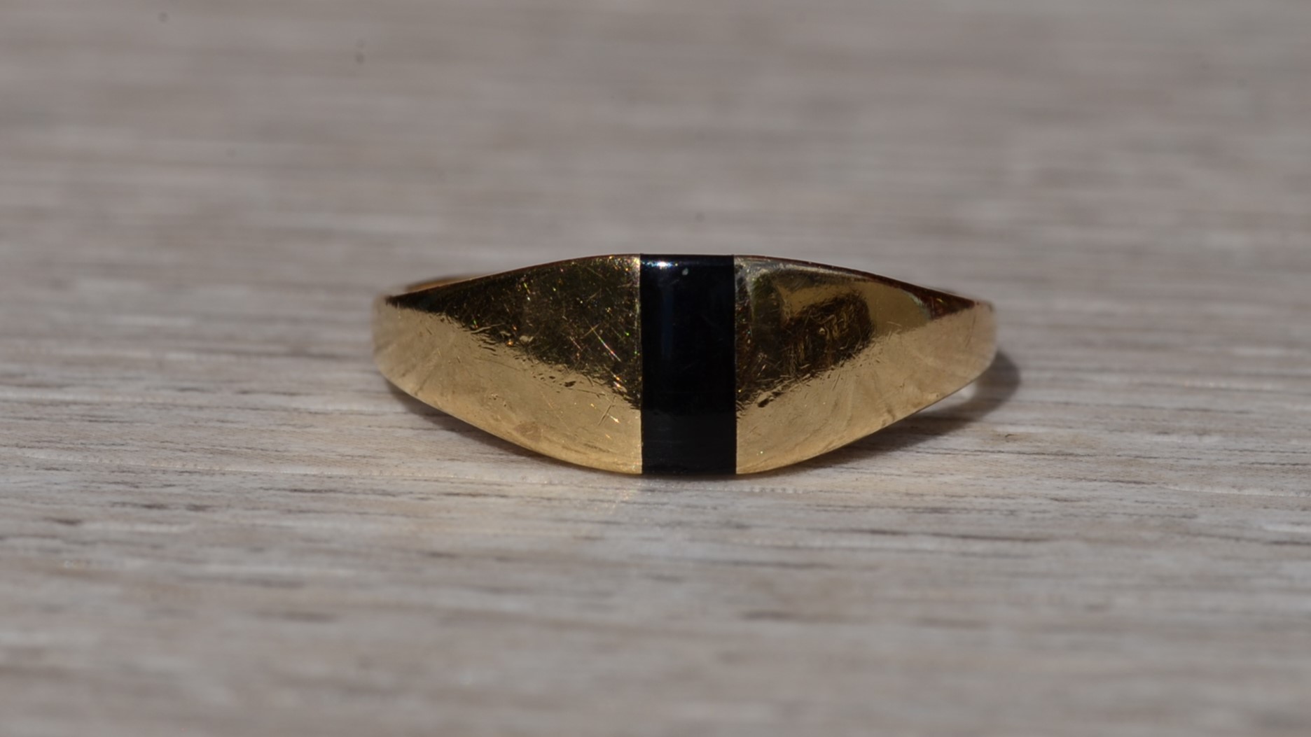 SOLD - The Lindera: Ladies 14K Petite Cocktail Ring set with Onyx - Image 7