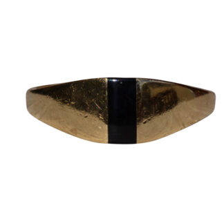 SOLD - The Lindera:  Ladies 14K Petite Cocktail Ring set with Onyx