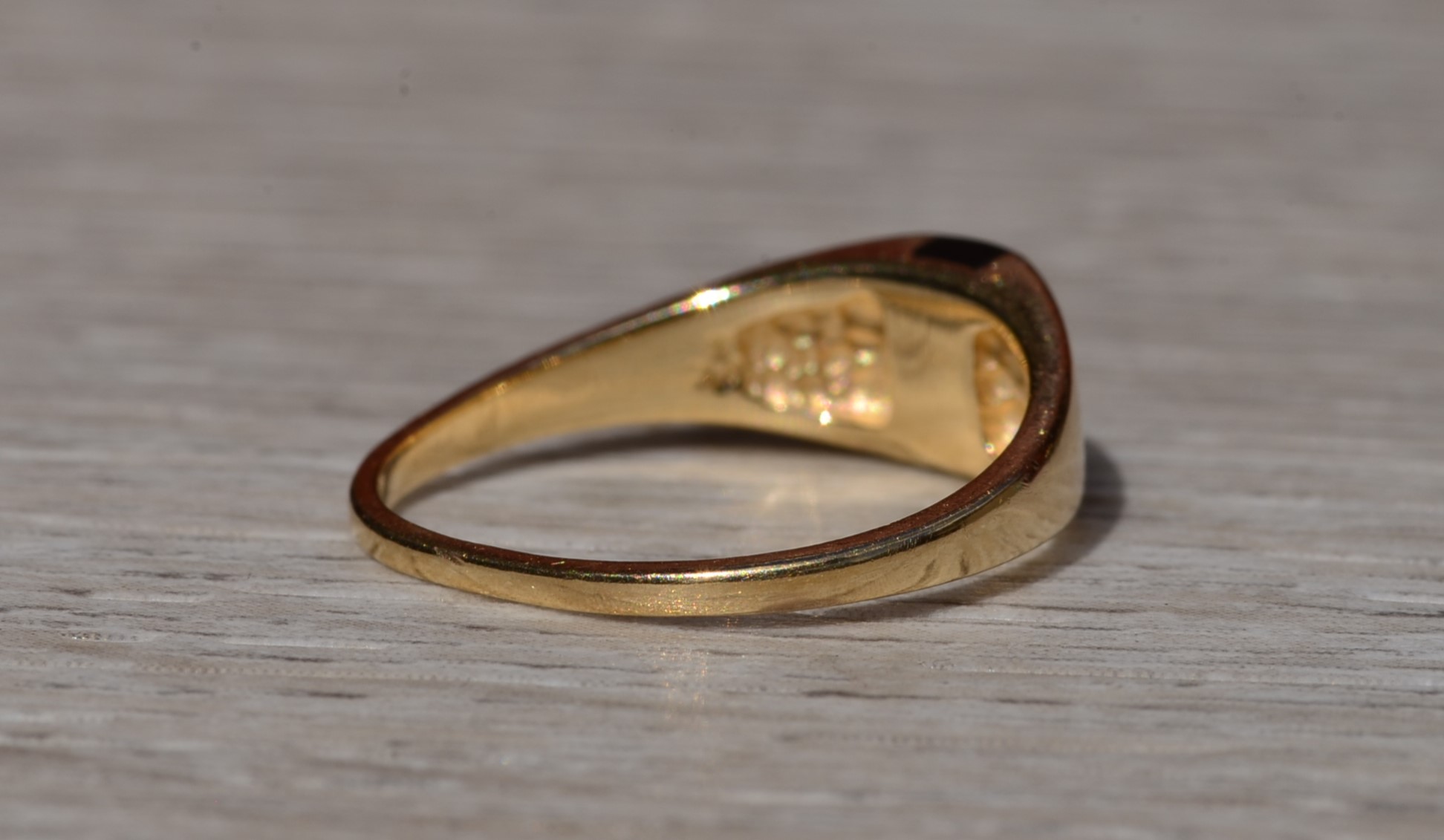SOLD - The Lindera: Ladies 14K Petite Cocktail Ring set with Onyx - Image 5