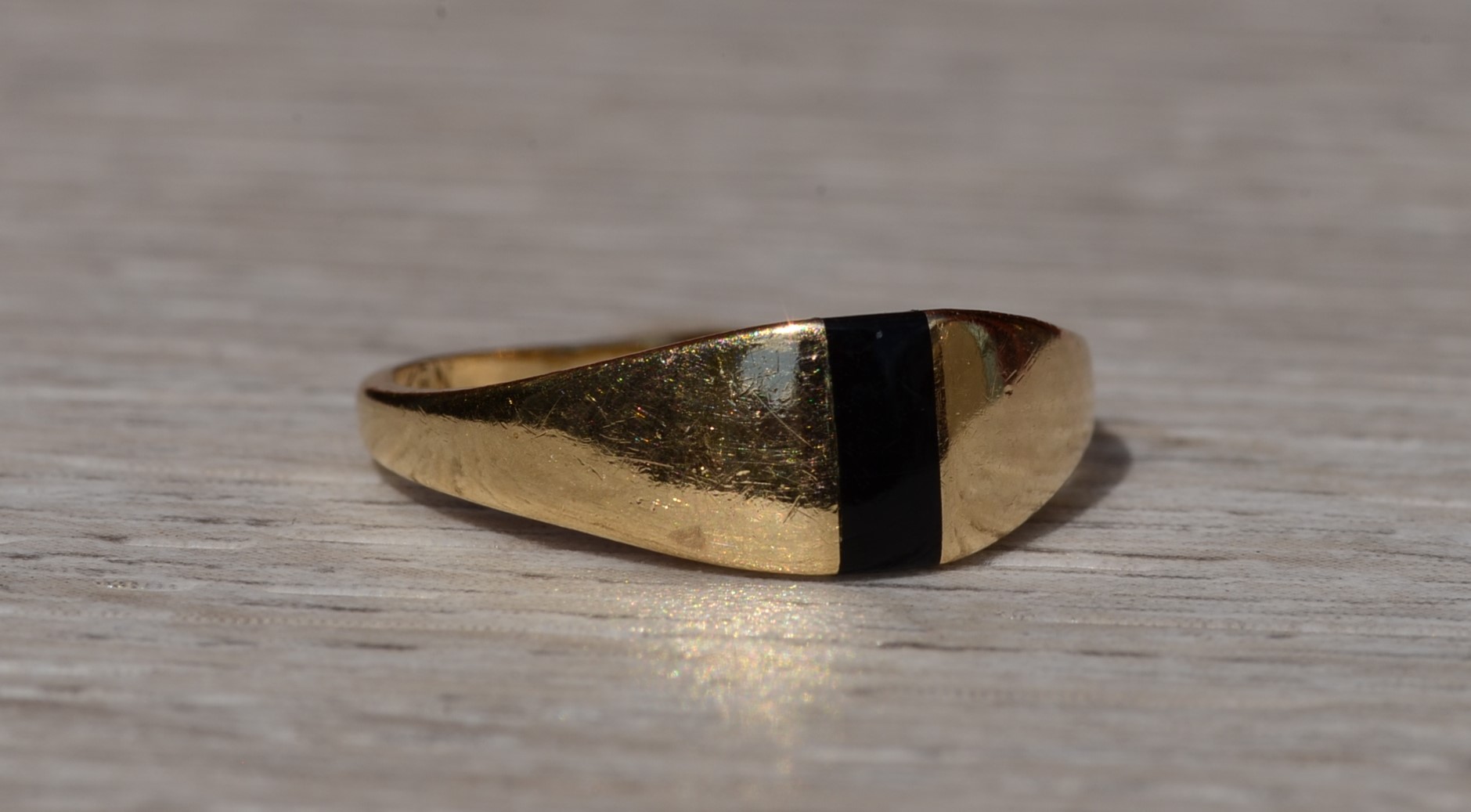 SOLD - The Lindera: Ladies 14K Petite Cocktail Ring set with Onyx - Image 6