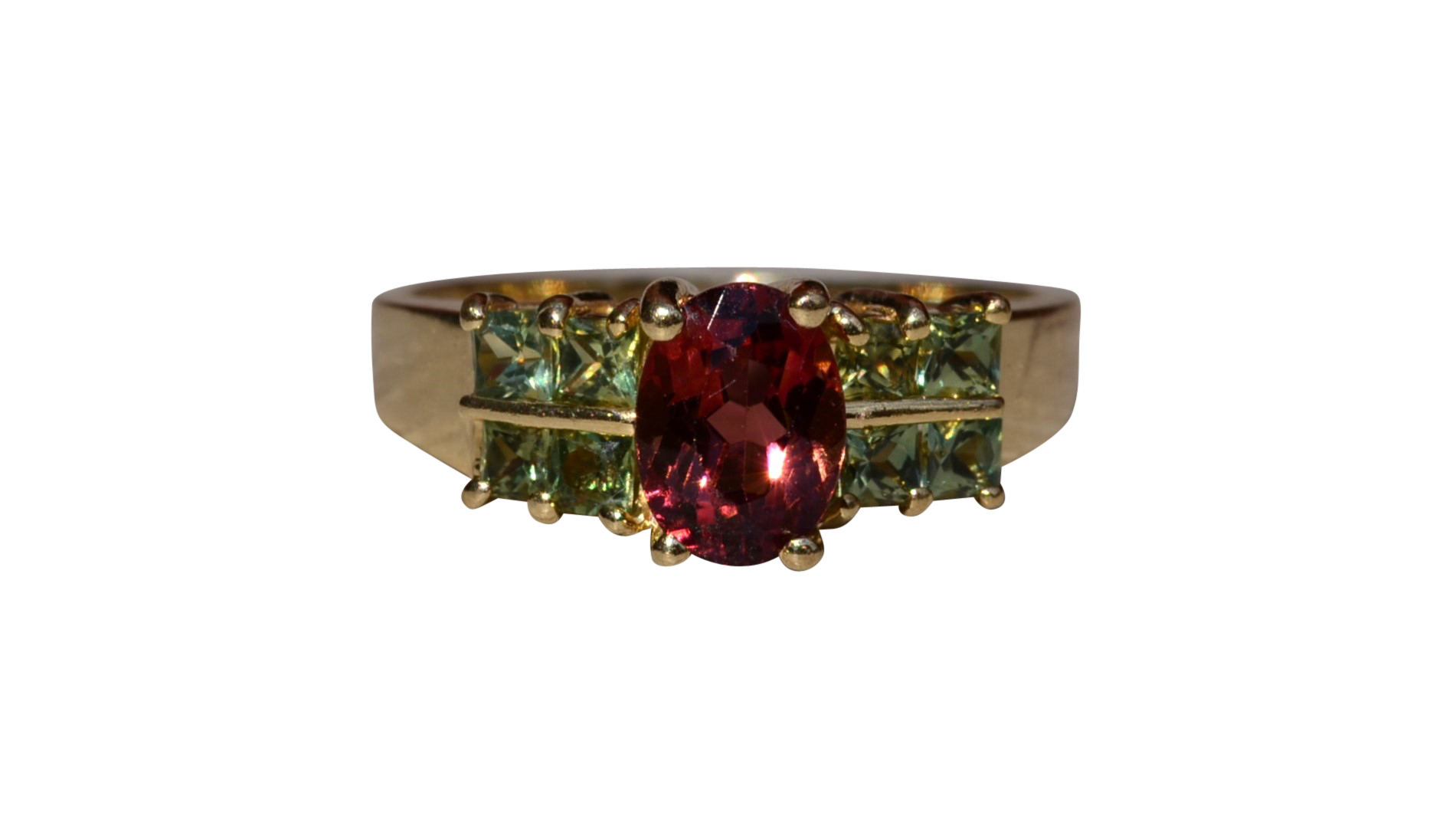 SOLD - The Bayner: Ladies 14K Yellow Gold Tourmaline Ring