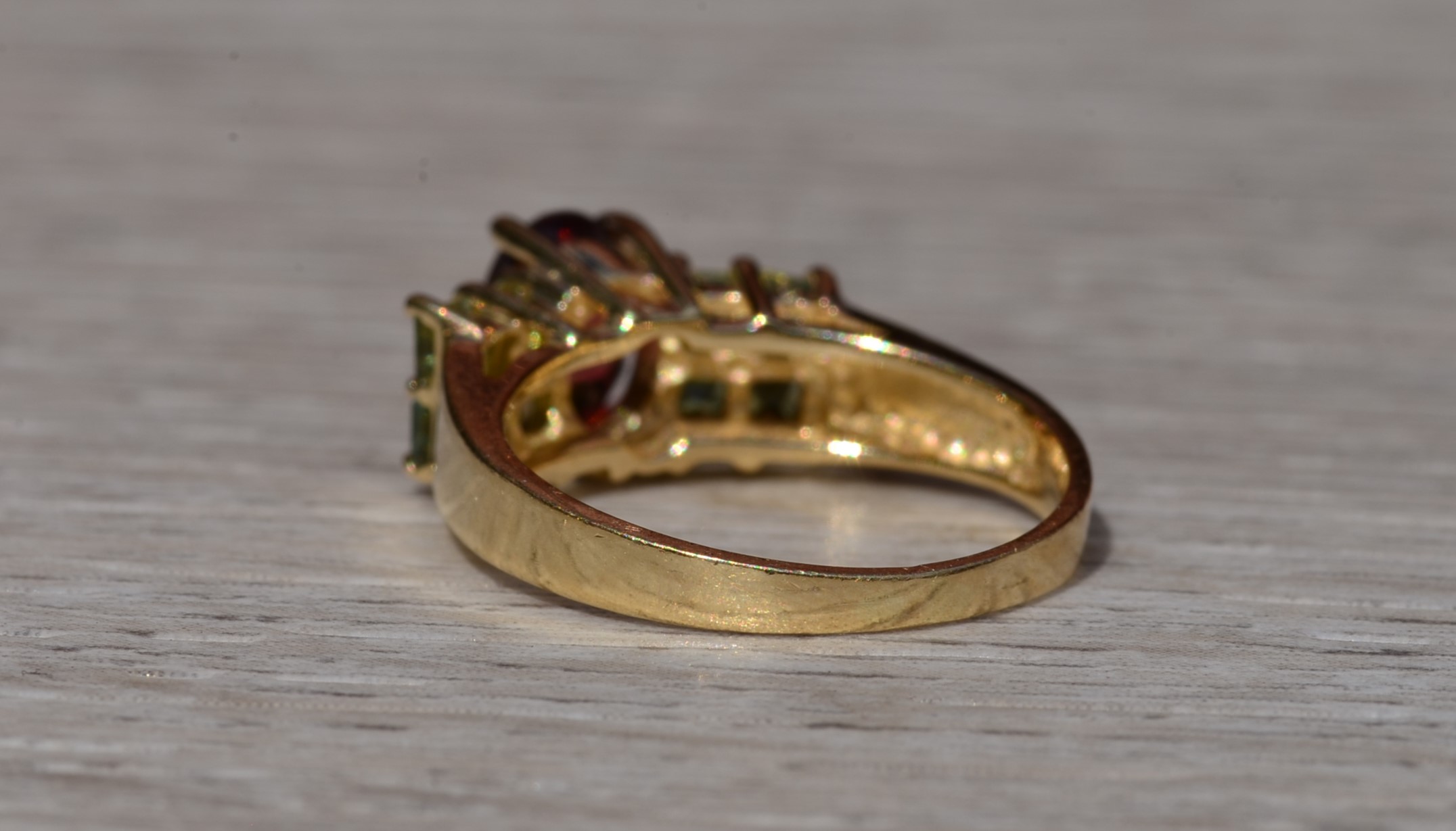 SOLD - The Bayner: Ladies 14K Yellow Gold Tourmaline Ring - Image 4