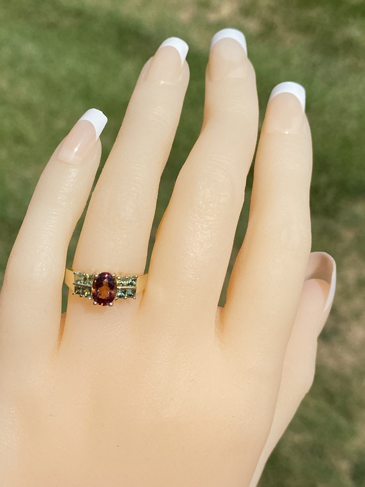 SOLD - The Bayner: Ladies 14K Yellow Gold Tourmaline Ring - Image 8