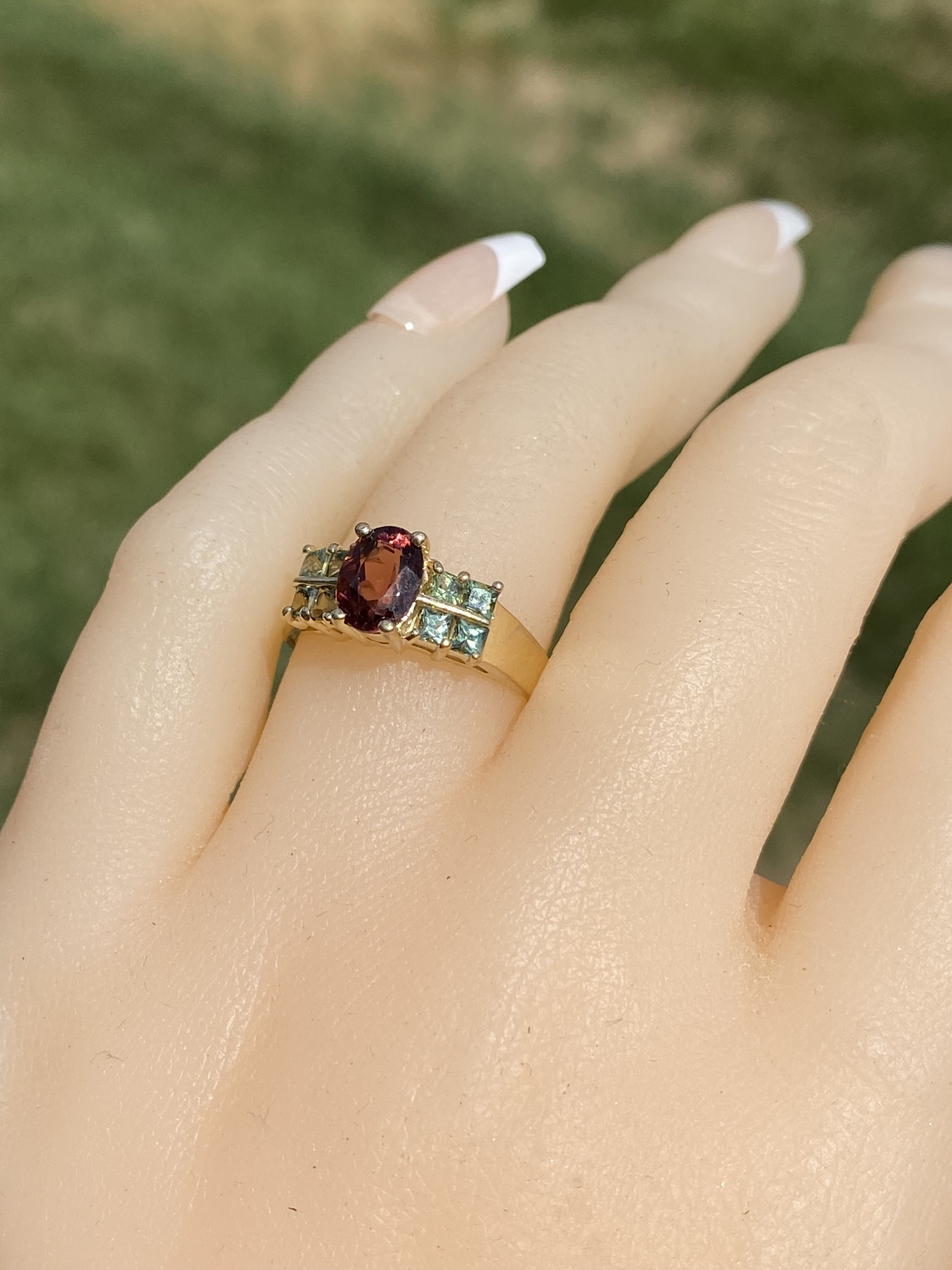 SOLD - The Bayner: Ladies 14K Yellow Gold Tourmaline Ring - Image 9