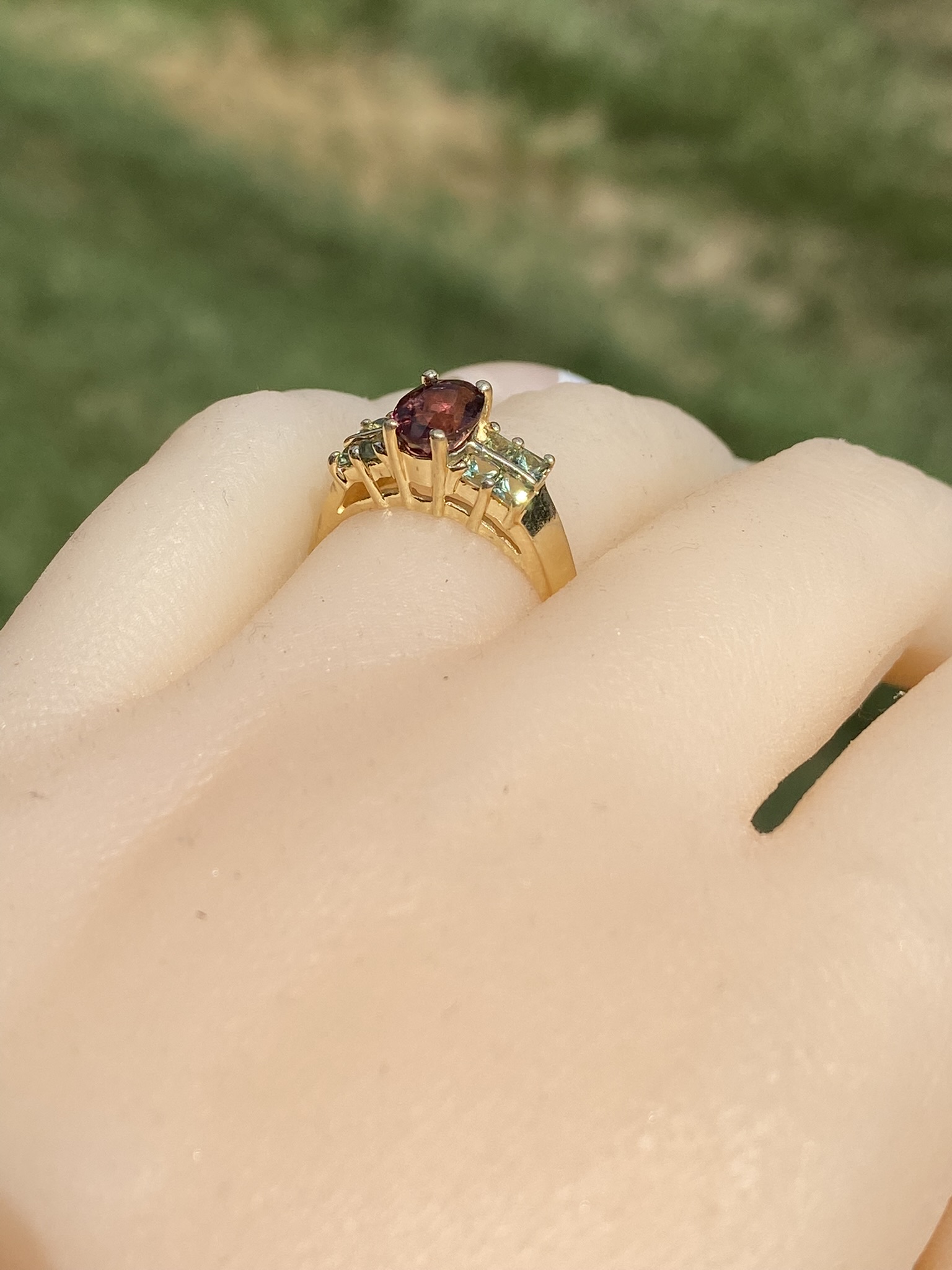 SOLD - The Bayner: Ladies 14K Yellow Gold Tourmaline Ring - Image 10