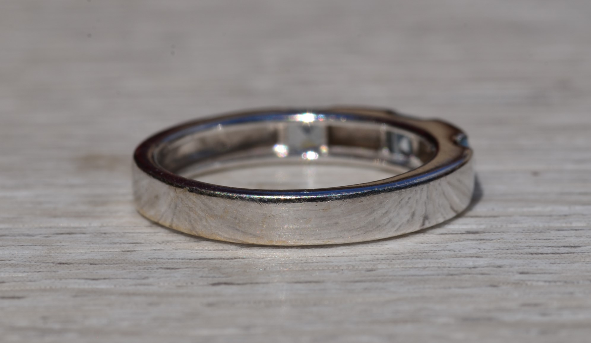 SOLD - The Perrywood: Ladies 14K White Gold Band set with Aquamarine - Image 5