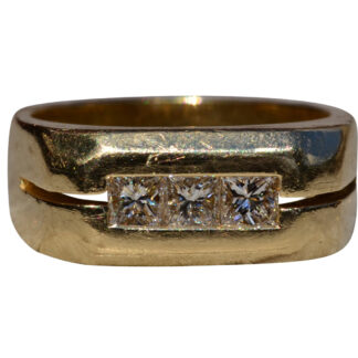 The Gladden:  Men's 14K Yellow Gold Diamond Engagement Ring