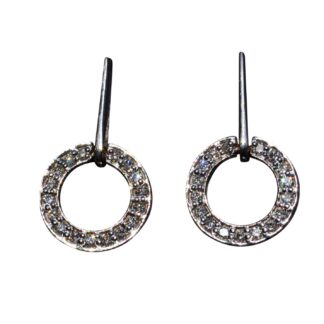 The Tooborac: White Gold and Diamond Dangler Earrings