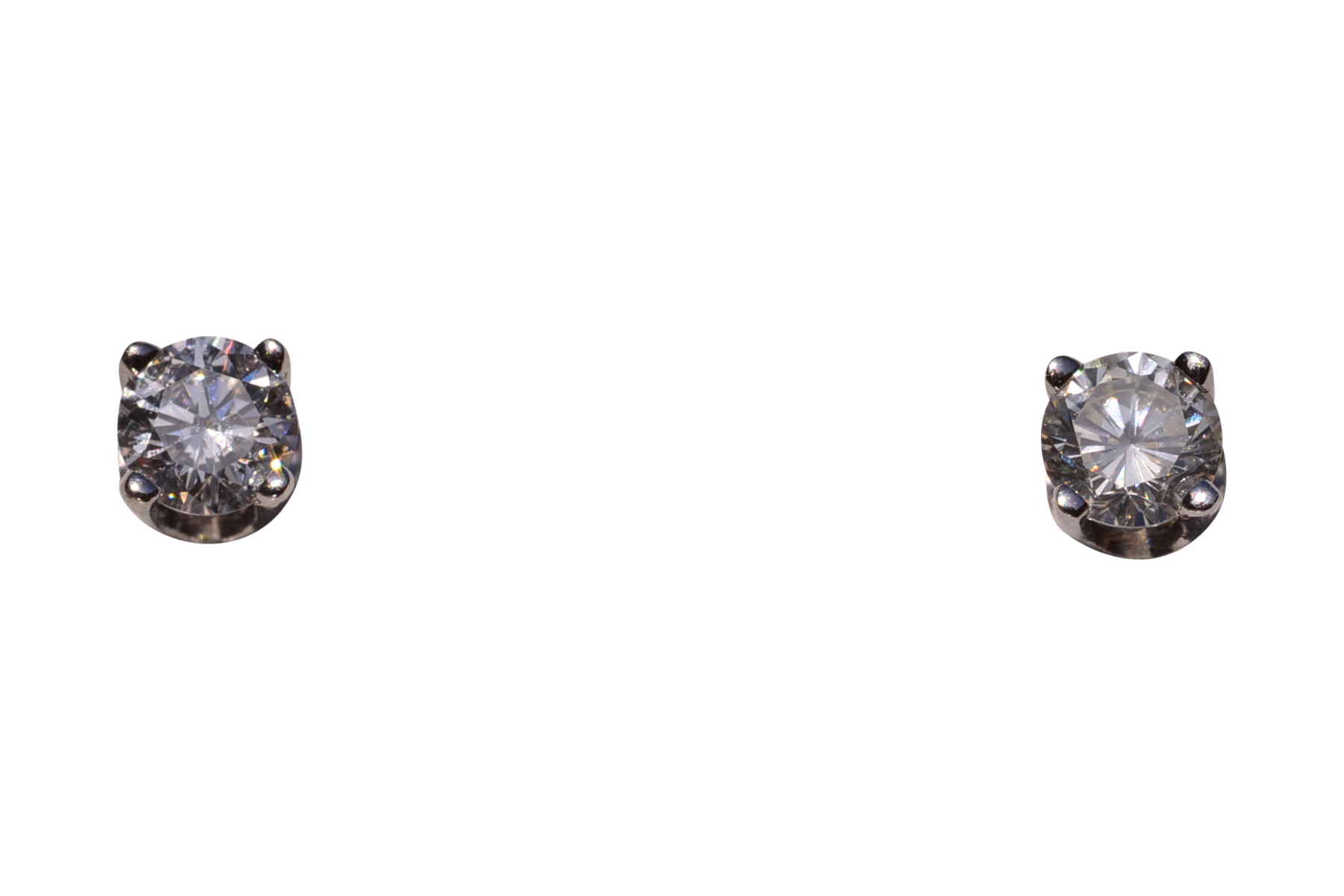 The 159th Street: White Gold Natural Diamond Studs