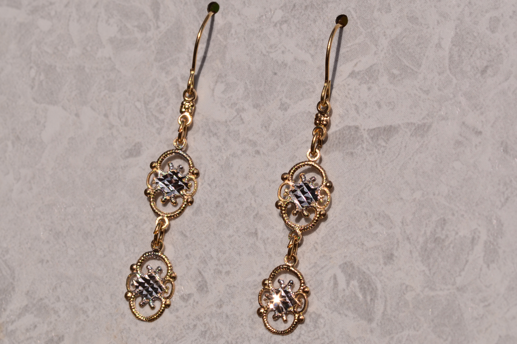 The 178th Street: Playful Two Tone Dangler Earrings - Image 3