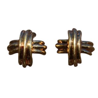 SOLD - The Criss Cross: Vintage Tiffany and Company Cross Earrings