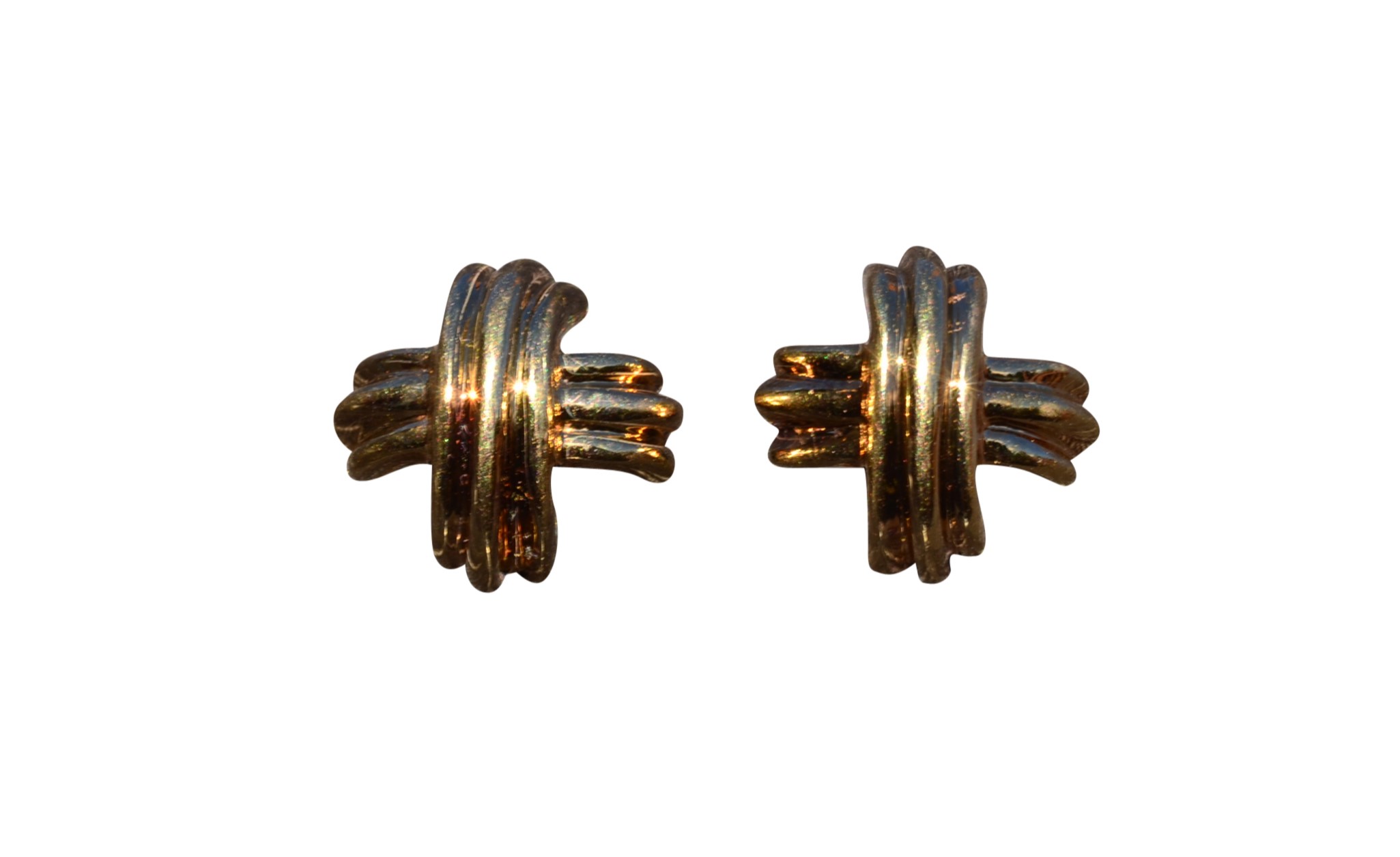 SOLD - The Criss Cross: Vintage Tiffany and Company Cross Earrings