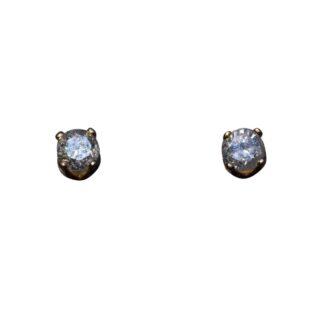 The Boweya:  Vintage Yellow Gold Natural Diamond Studs