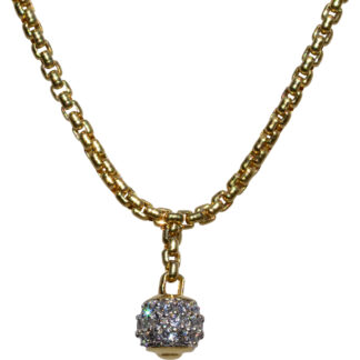 The Balbec:  Signed David Yurman 18K Yellow Gold Diamond Necklace from Fope Solo Collection