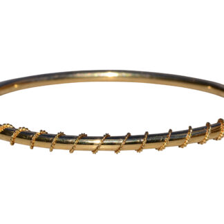 SOLD - The Delphia:  Ladies 14K Yellow Gold Bangle Bracelet