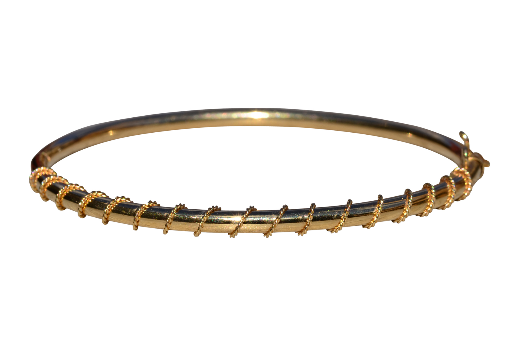 SOLD - The Delphia: Ladies 14K Yellow Gold Bangle Bracelet