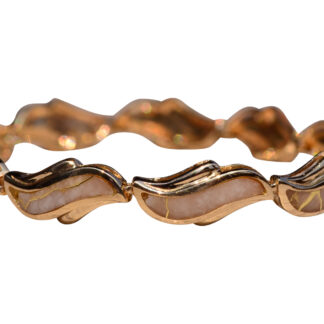 SOLD - The Golden Road:  Ladies 14K Gold Quartz and Gold Link Bracelet