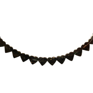 The Mingo:  Ladies 14K Yellow Gold Heart Bib Necklace