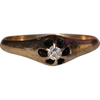 The Dunblane:  Ladies Antique 14K Diamond Promise Ring