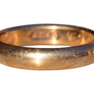 The Shaughnessy:  Gentlemen's 14K Rose Gold Wedding Band Circa 1935