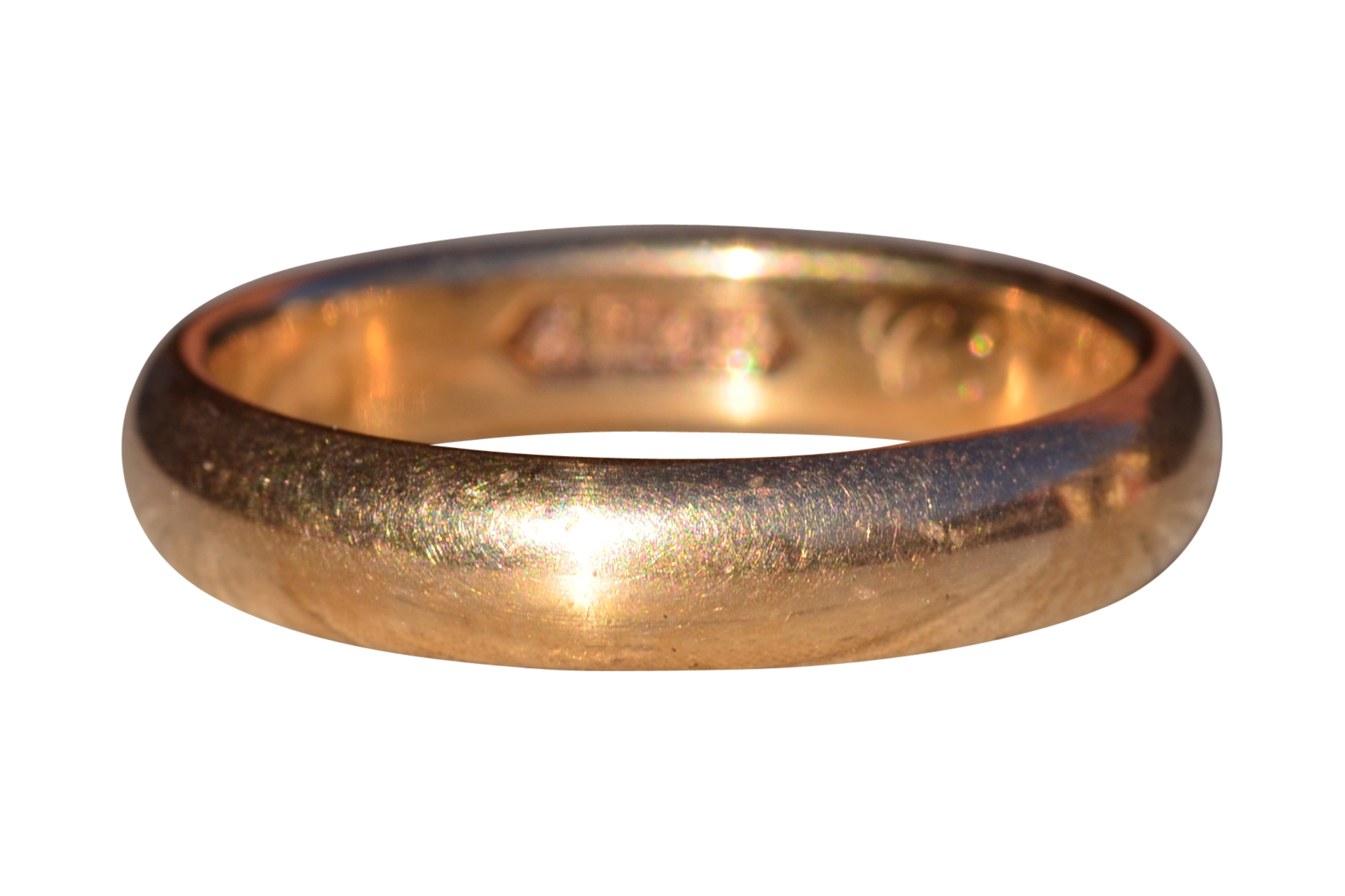 The Shaughnessy: Gentlemen's 14K Rose Gold Wedding Band Circa 1935