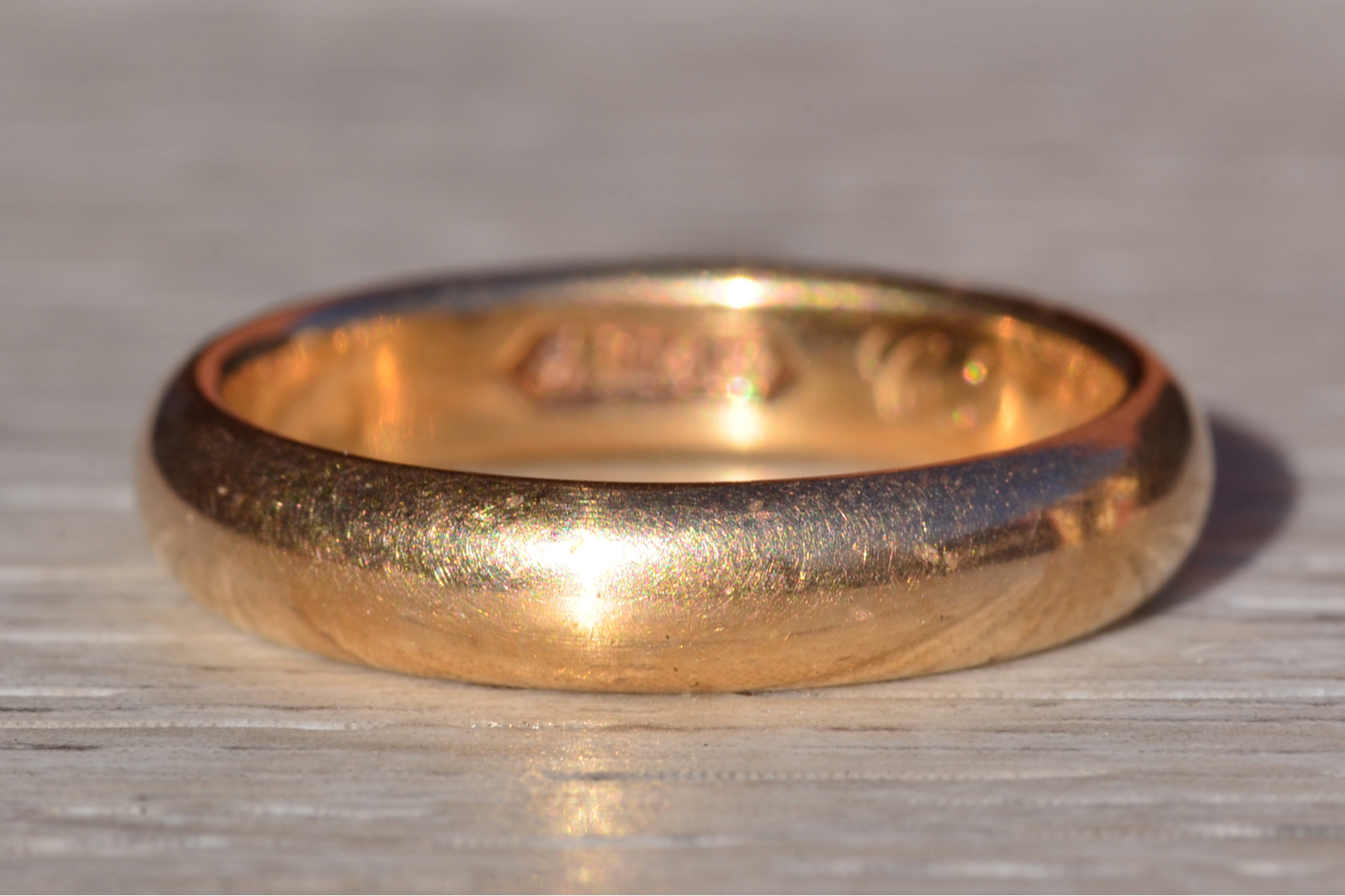 The Shaughnessy: Gentlemen's 14K Rose Gold Wedding Band Circa 1935 - Image 2