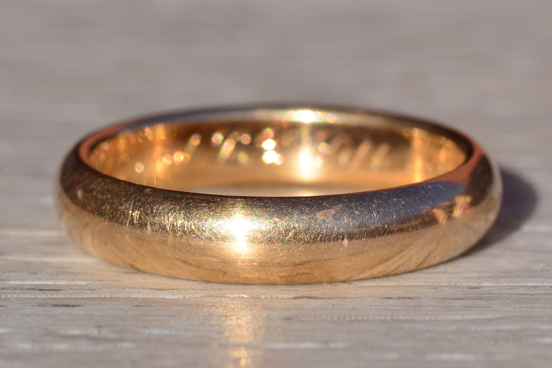 The Shaughnessy: Gentlemen's 14K Rose Gold Wedding Band Circa 1935 - Image 4