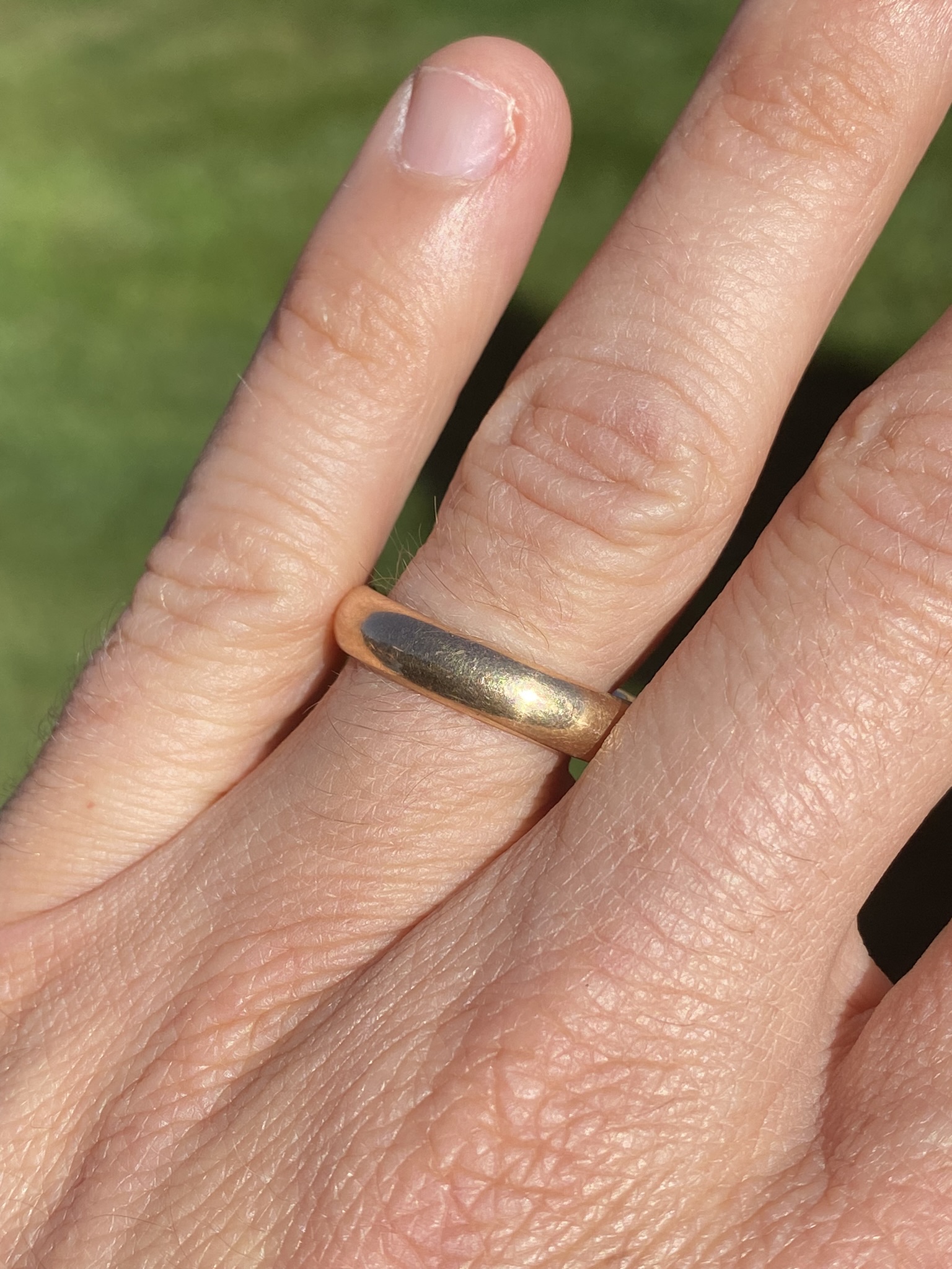 The Shaughnessy: Gentlemen's 14K Rose Gold Wedding Band Circa 1935 - Image 8