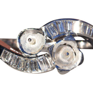 Ladies Antique Platinum Semi-Mount