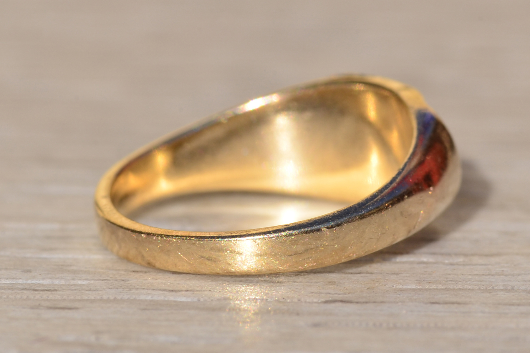SOLD - The Texada Island: Ladies Yellow Gold Smiley Face Diamond Ring - Image 5