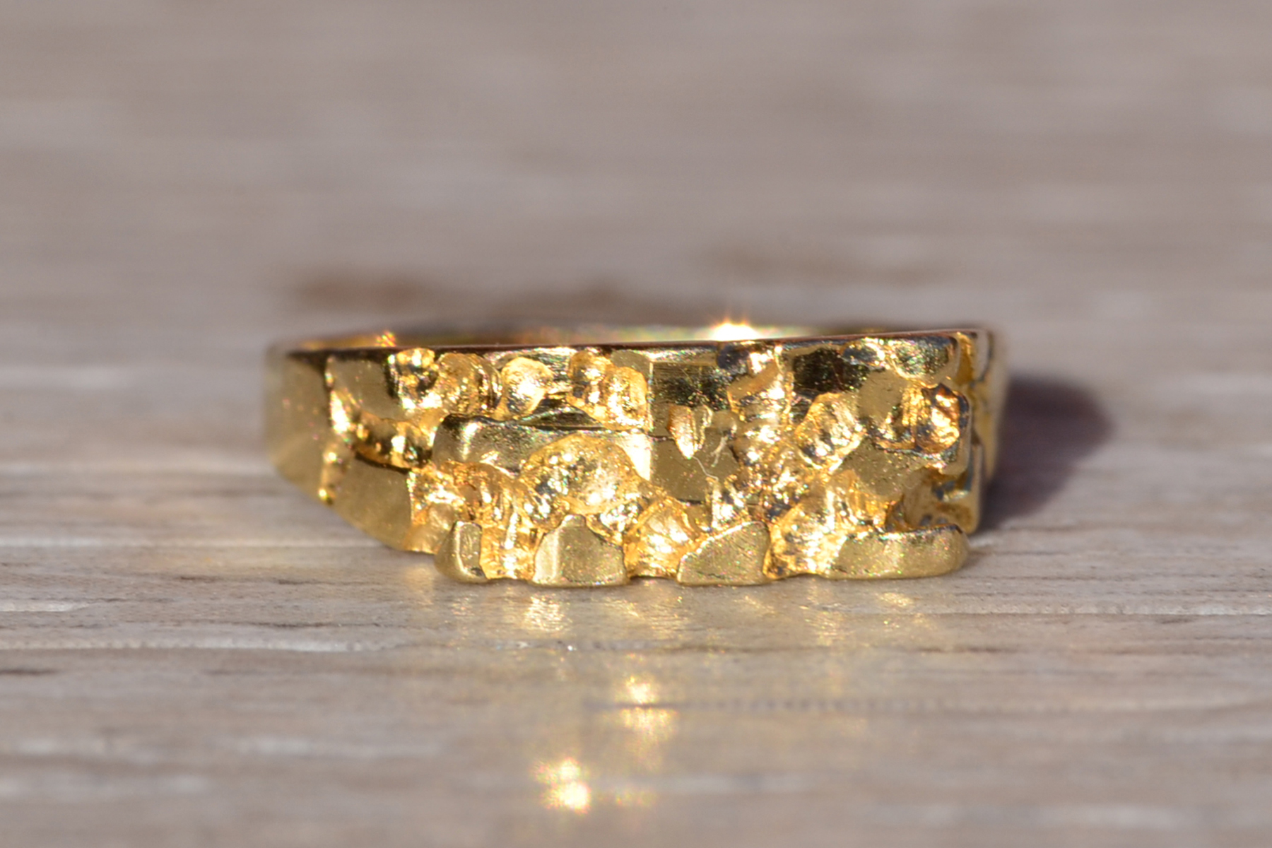SOLD - The Invermay: Child's 14K Yellow Gold Nugget Style Ring - Image 2