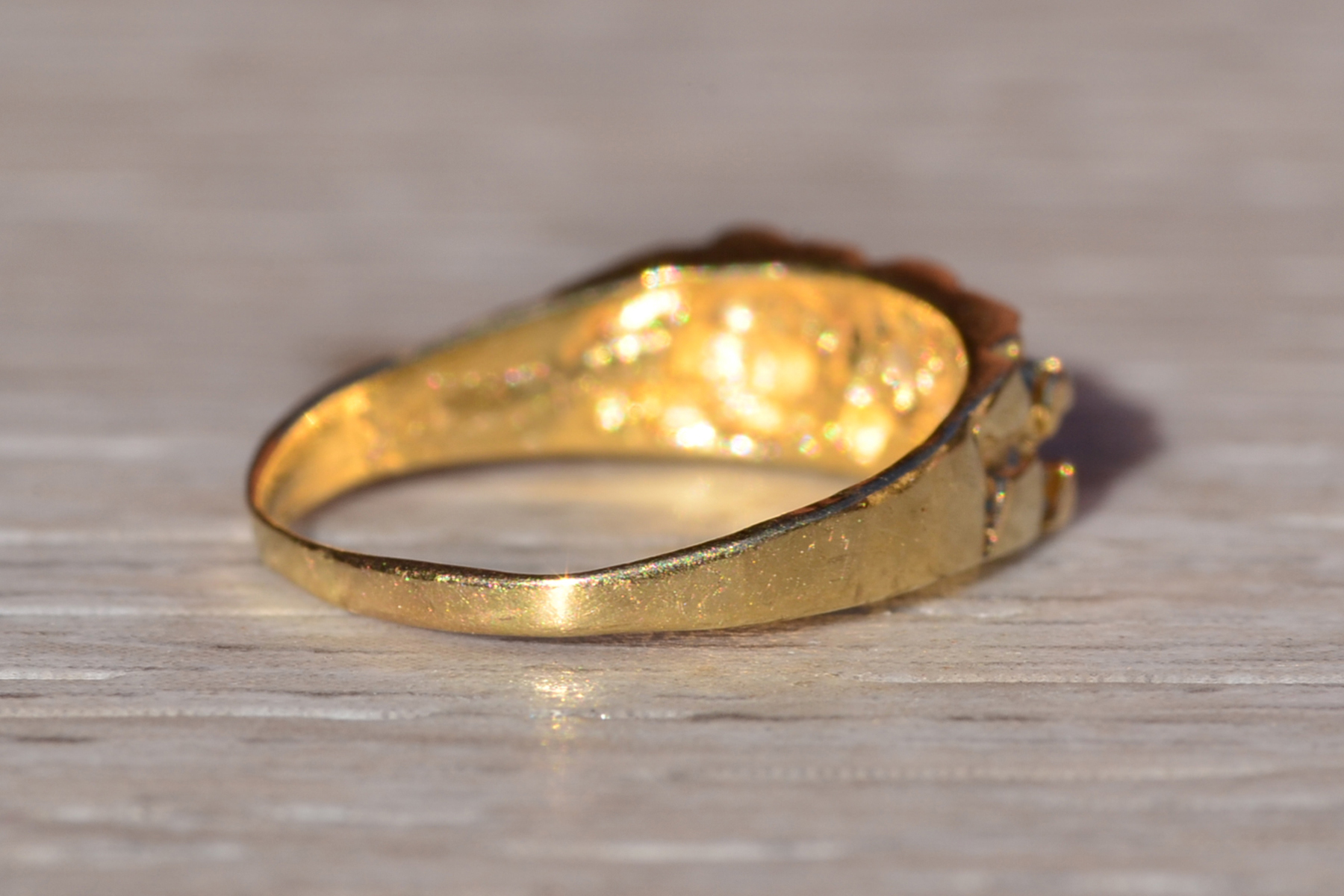 SOLD - The Invermay: Child's 14K Yellow Gold Nugget Style Ring - Image 5