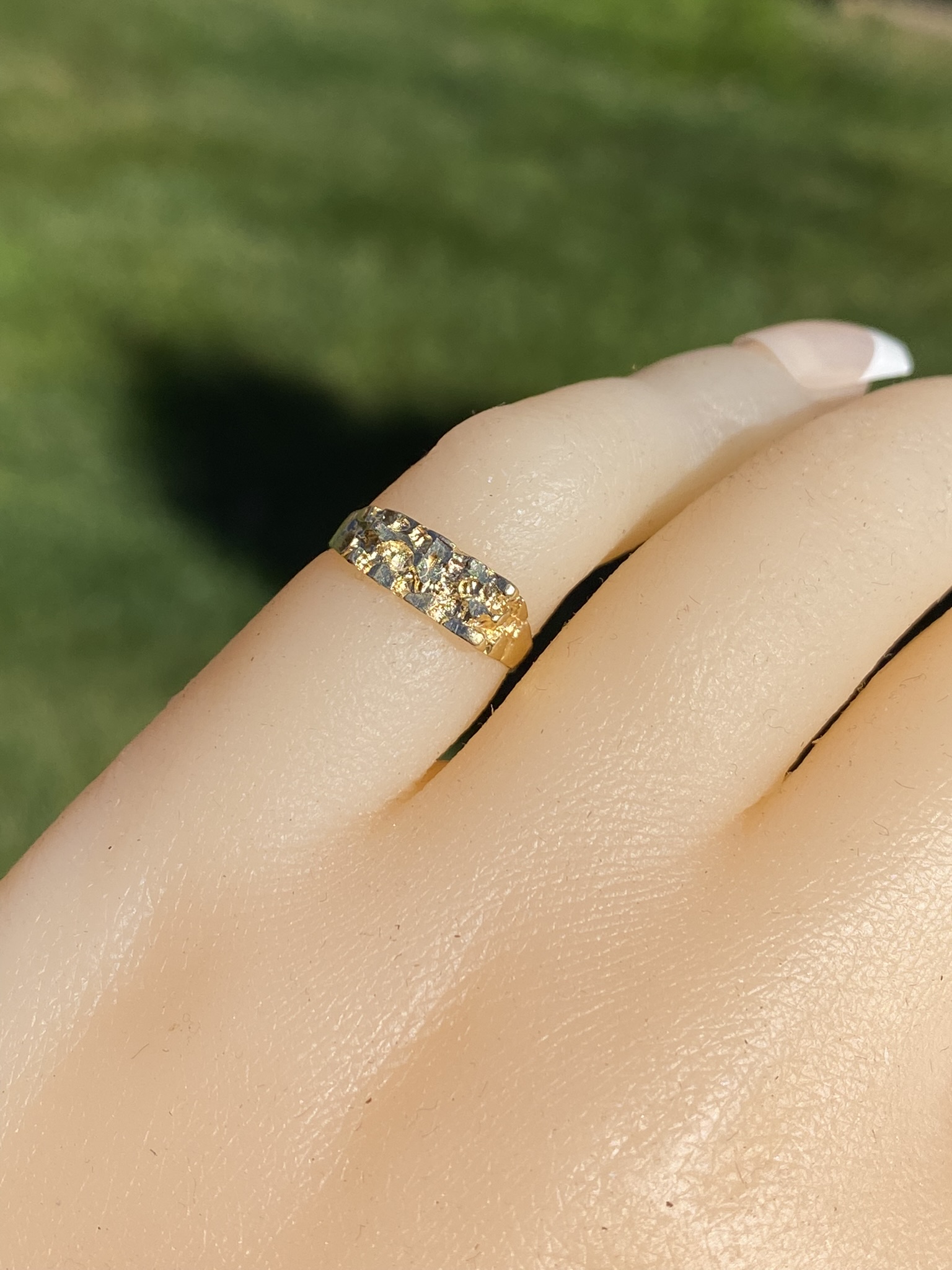 SOLD - The Invermay: Child's 14K Yellow Gold Nugget Style Ring - Image 9