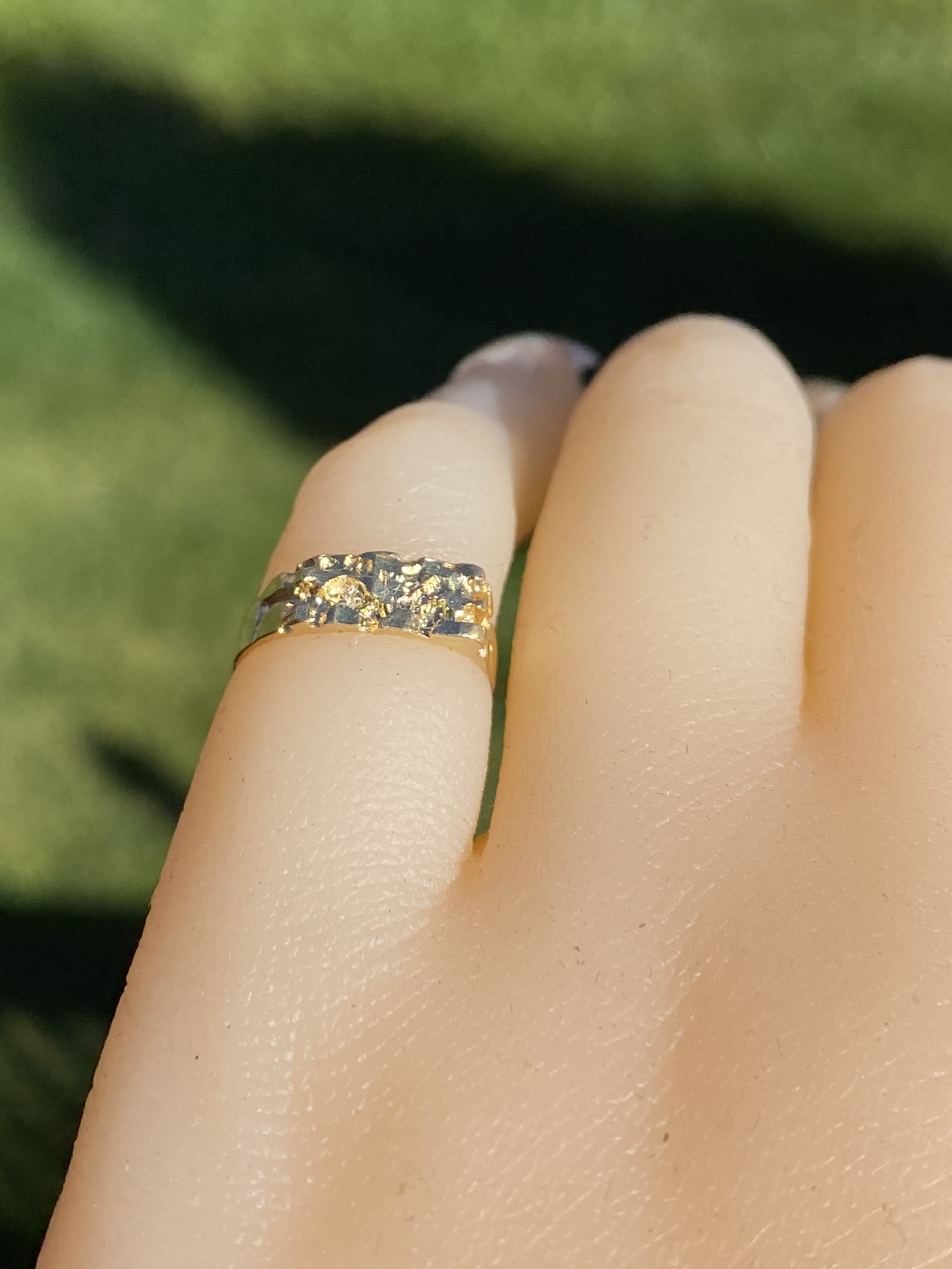 SOLD - The Invermay: Child's 14K Yellow Gold Nugget Style Ring - Image 10