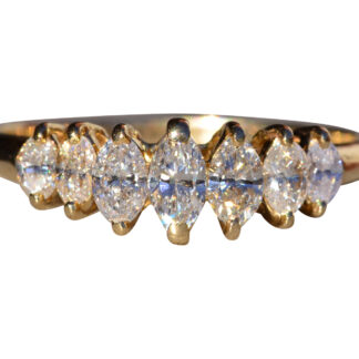 SOLD - The Tonnieville:  Ladies 14K Yellow Gold Band set with 1CTW Diamonds
