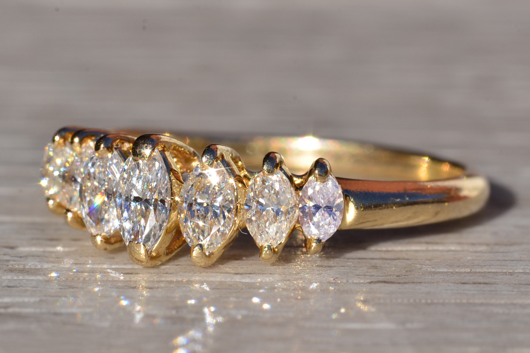 SOLD - The Tonnieville: Ladies 14K Yellow Gold Band set with 1CTW Diamonds - Image 3
