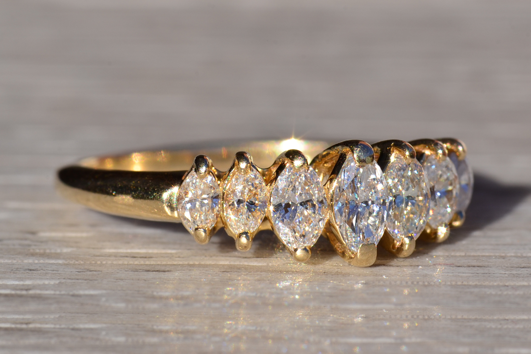 SOLD - The Tonnieville: Ladies 14K Yellow Gold Band set with 1CTW Diamonds - Image 6