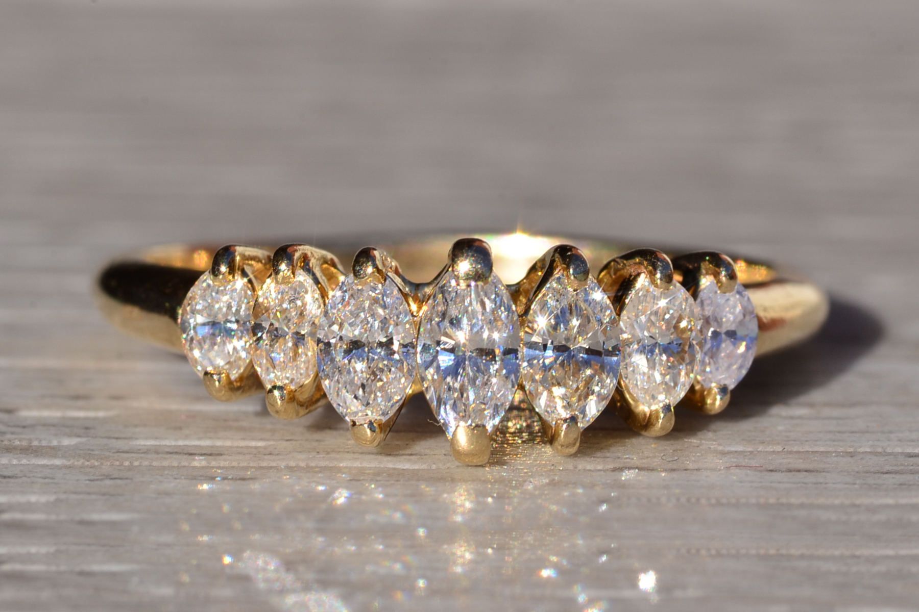 SOLD - The Tonnieville: Ladies 14K Yellow Gold Band set with 1CTW Diamonds - Image 7