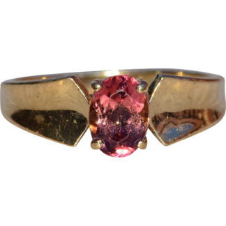 The Ostero:  Ladies 14K Yellow Gold Tourmaline Cocktail Ring