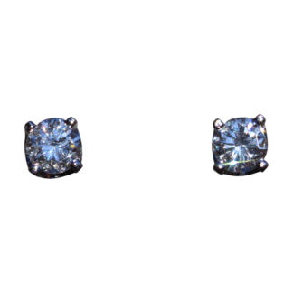The Fonsecas:  Ladies 14K White Gold 0.30CTW Natural Diamond Stud Earrings