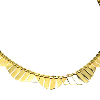 SOLD - The Anegam:  Ladies Italian Made 14K Fringe Collar Necklace