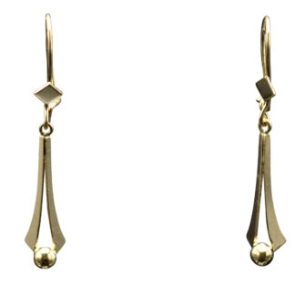 SOLD - The Bisbees:  Ladies 14K Yellow Gold Dangler Earrings