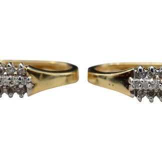 The Demings:  Ladies Vintage 14K Yellow Gold Diamond Set Drop Earrings