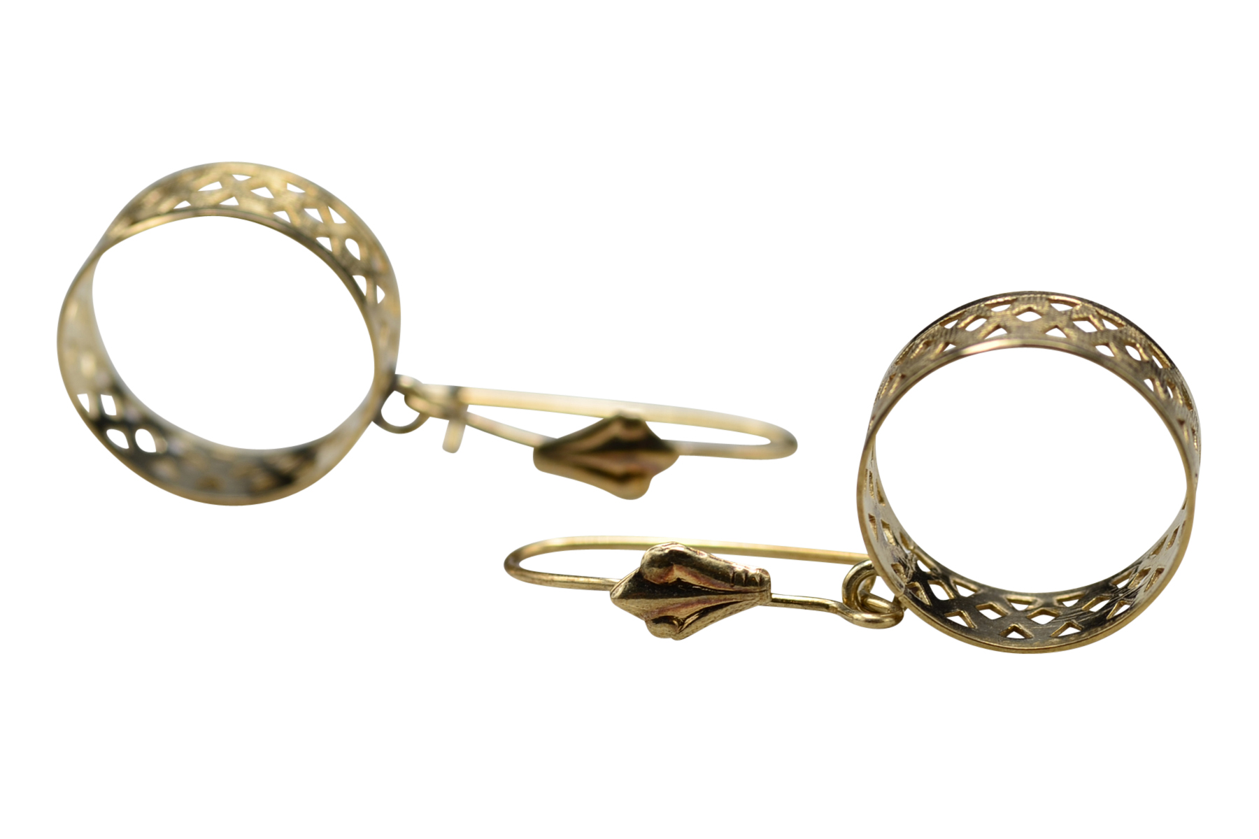 SOLD - The Shandons: Ladies Delicate 14K Gold Dangler Earrings