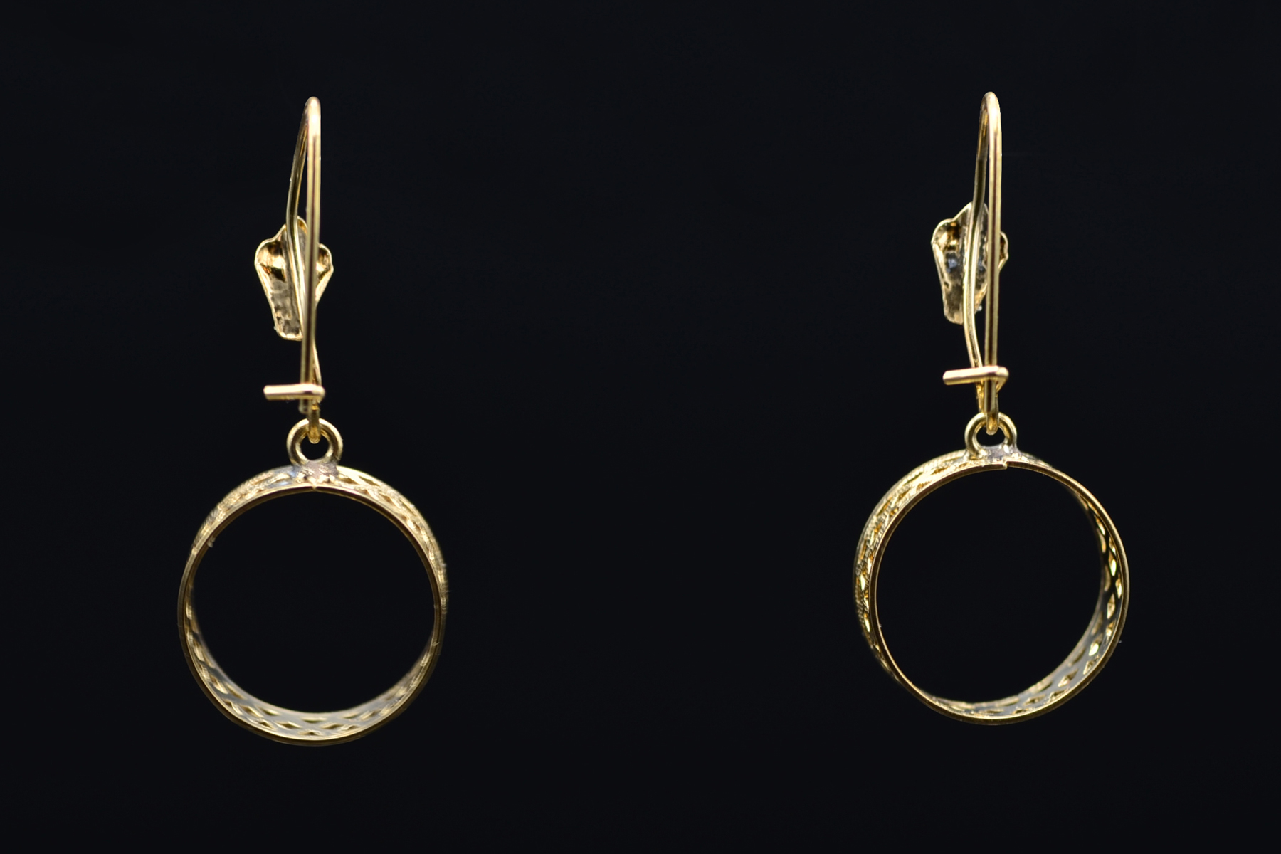 SOLD - The Shandons: Ladies Delicate 14K Gold Dangler Earrings - Image 7