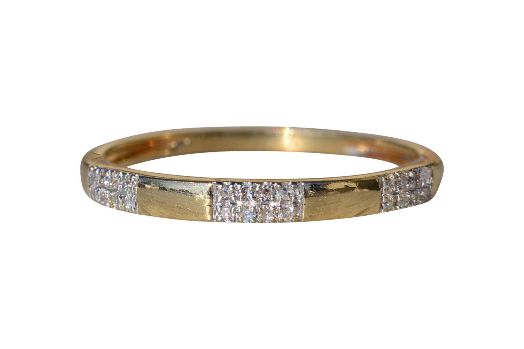 SOLD - The Cotati: Ladies 14K Yellow Gold and Diamond Stackable Band