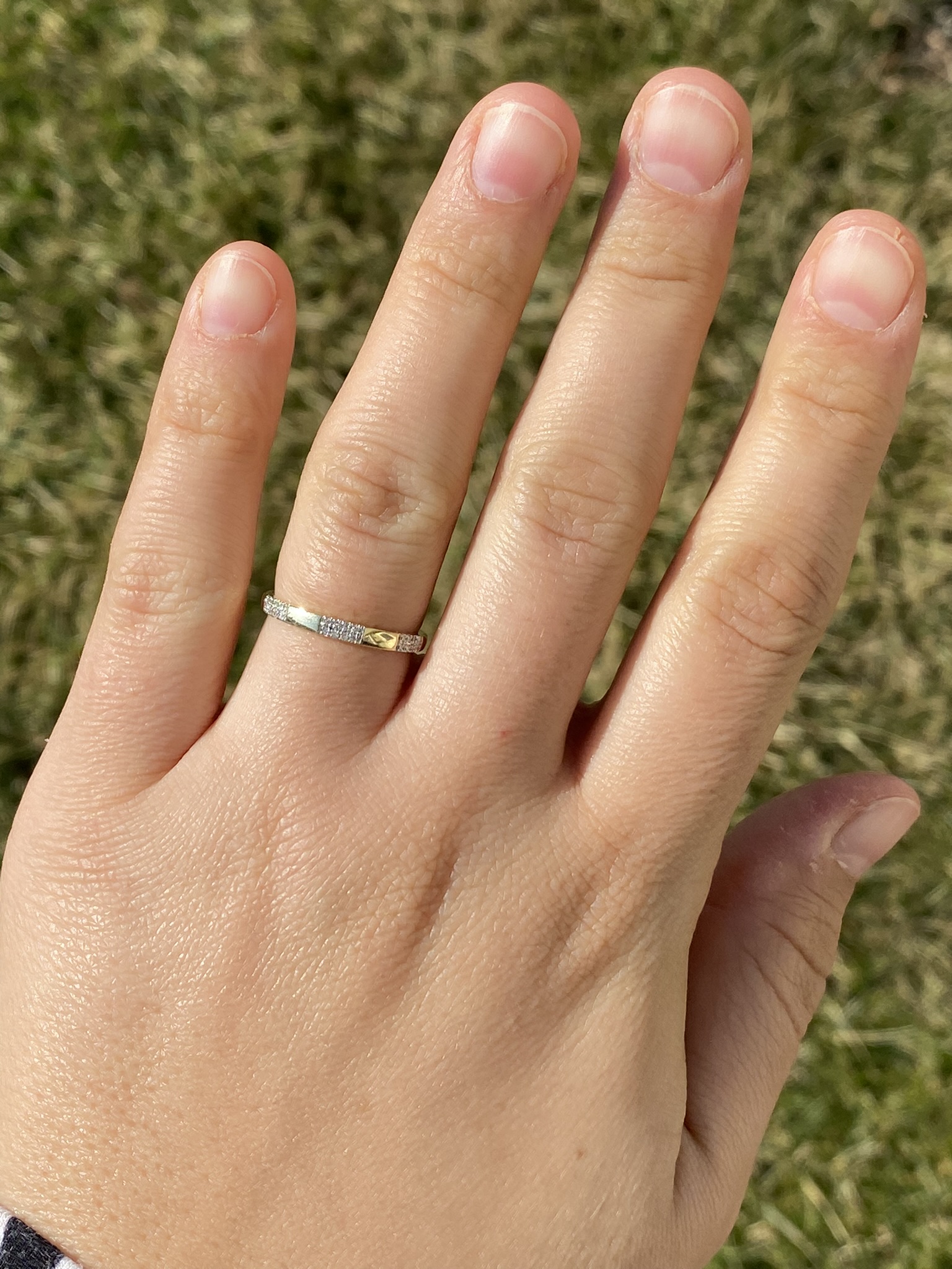 SOLD - The Cotati: Ladies 14K Yellow Gold and Diamond Stackable Band - Image 8
