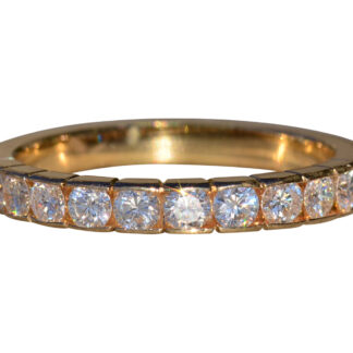 The Kehoe Beach:  Ladies 14K Yellow Gold Diamond Wedding Band